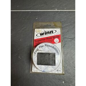 Winn Superior Rod Wrap 96" Black 1.1mm Non-Slip Polymer Fishing Grip OW11-BK